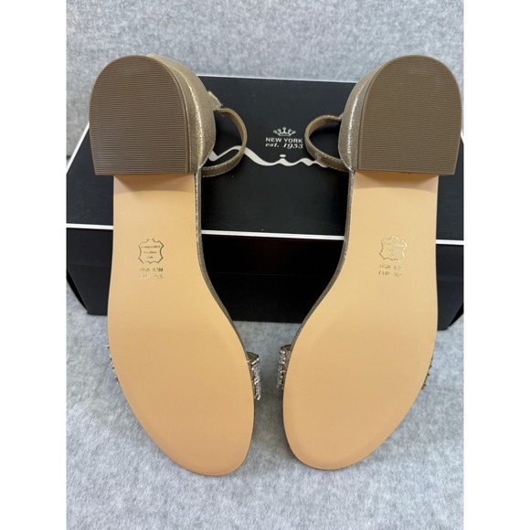 Nina Stevi-Fy Shoes Womens Size 8.5 Reflective Dress Sandals Rhinestone Heel - Picture 6 of 9